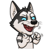 Cute Husky Stickers WAStickers