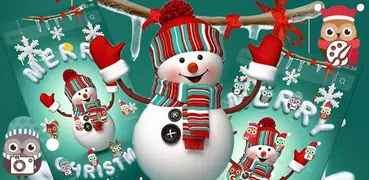 Cute Merry Christmas Snowman Theme