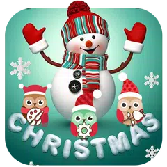 Cute Merry Christmas Snowman Theme APK download