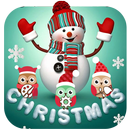 Cute Merry Christmas Snowman Theme APK
