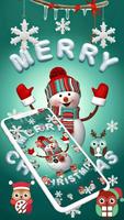 Cute Merry Christmas Snowman Theme ภาพหน้าจอ 1