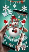 Cute Merry Christmas Snowman Theme ภาพหน้าจอ 2