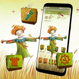Cute Scarecrow Launcher Theme icône