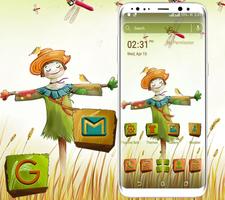 Cute Scarecrow Launcher Theme poster