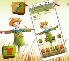 برنامه‌نما Cute Scarecrow Launcher Theme عکس از صفحه