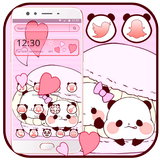 Cute Pink Panda Theme آئیکن