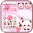 Cute Pink Panda Theme APK