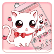Cute Heart Bow Kitty Theme