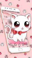 برنامه‌نما Cute Heart Bow Kitty Theme عکس از صفحه