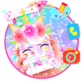 Cute Pink Flower Unicorn Theme