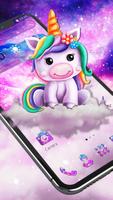 Cute little unicorn theme اسکرین شاٹ 2