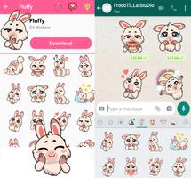 Rabbit Stickers ảnh chụp màn hình 3