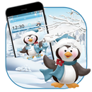 Cute snow penguin theme APK