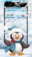 Cute snow penguin theme تصوير الشاشة 1