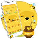 Cute yellow bear cartoon theme APK