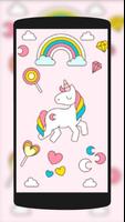 Cute Unicorn Wallpaper-poster