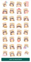 Emoji Cute girls Stickers ảnh chụp màn hình 1