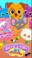 Cute & Tiny DIY Mask Party - Art & Coloring Fun Affiche