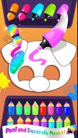 Cute & Tiny DIY Mask Party - Art & Coloring Fun capture d'écran 1