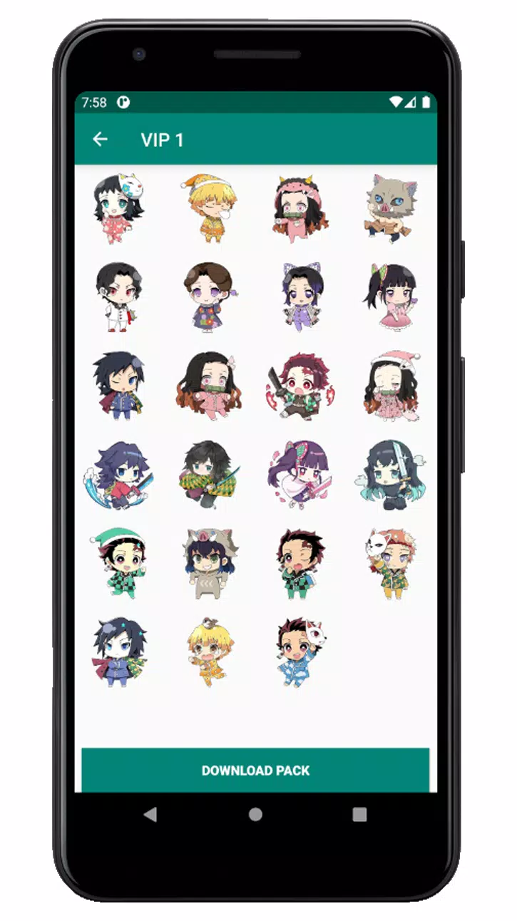 Cute Stiker Anime Demon Slayer APK for Android Download