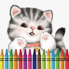 귀여운 고양이 색칠 공부 아이콘