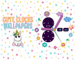 Cute Clock Widget for Home Screen 海報