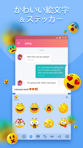 無料で 可愛いキーボード無料 キーボード 絵文字 アプリの最新版 Apk1 0 3をダウンロードー Android用 可愛いキーボード無料 キーボード 絵文字 Apk の最新バージョンをダウンロード Apkfab Com Jp