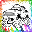 Glitter Cute Truck Coloring