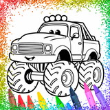 Glitter Cute Truck Coloring icon