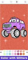 Glitter Cute Truck Coloring โปสเตอร์