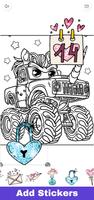 Glitter Cute Truck Coloring ภาพหน้าจอ 1