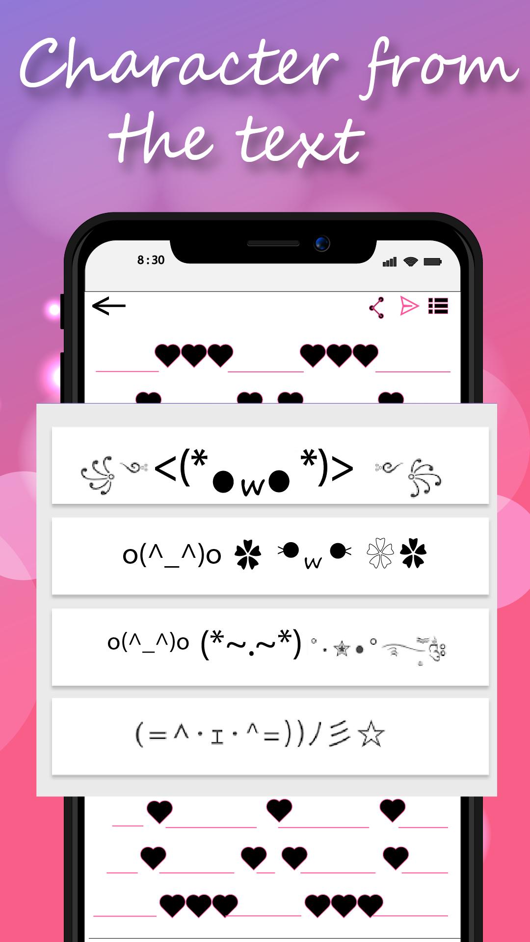 Symbols : Cool, Cute, Characters, Emoji, Text APK voor Android ...