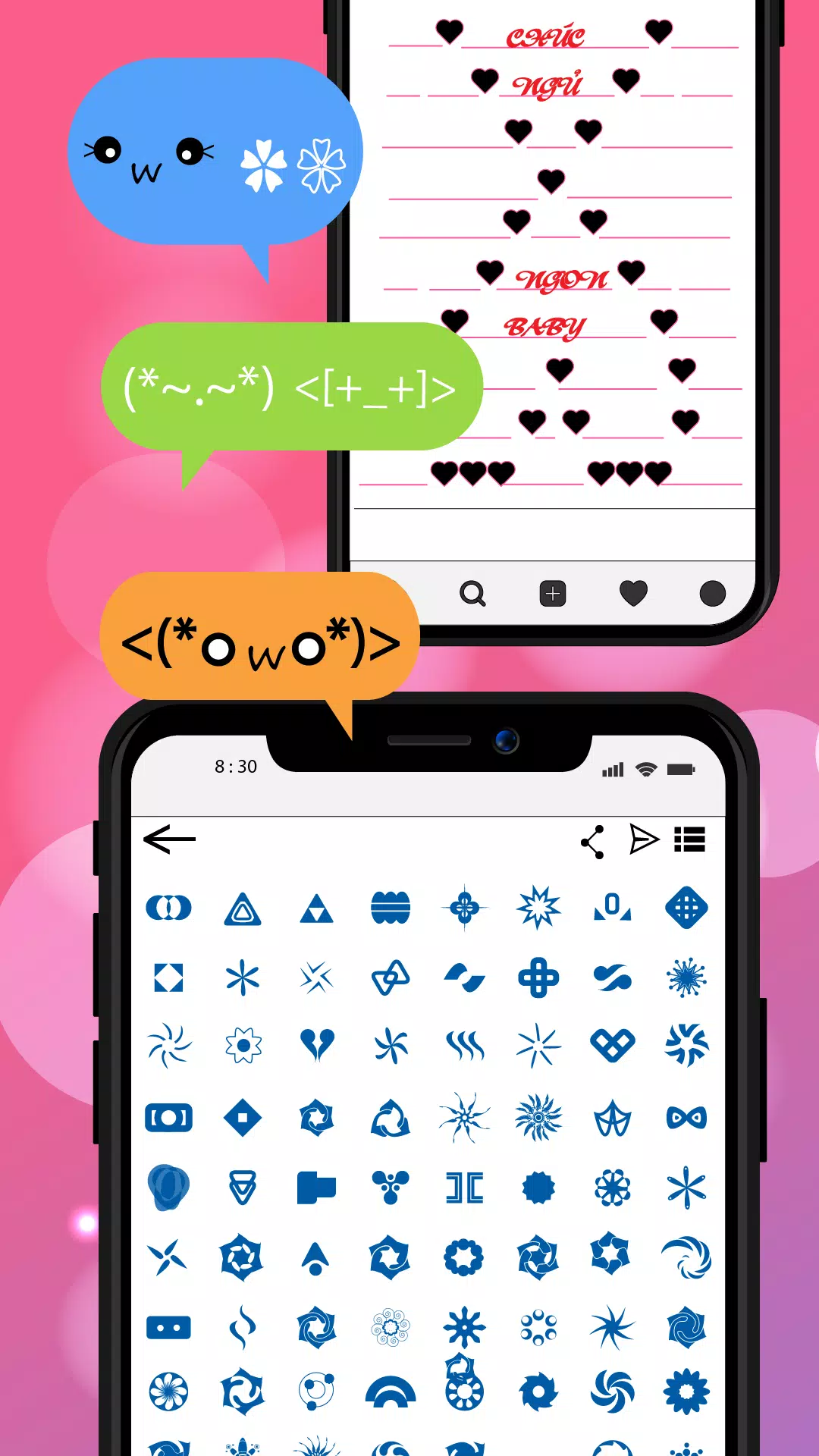 Tải xuống APK Symbols : Cool, Cute, Characters, Emoji, Text cho ...