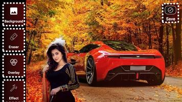 Cut paste photo editor with autumn background syot layar 1