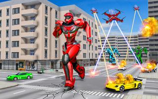Flying Drone Robot Transform Plakat