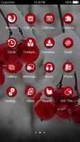 Snowy Cherry C launcher Theme capture d'écran 1