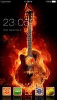 Fire Guitar Theme HD Affiche