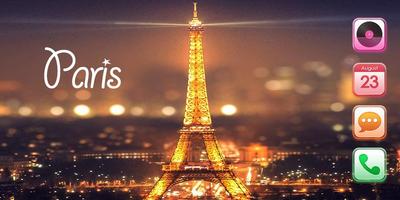 Eiffel Tower theme: Love Paris poster
