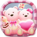 Fofo urso amor mel com coraçõe APK