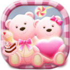 Icona Cute Bear love  honey with Pin