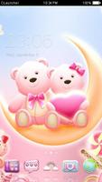 Cute Bear love  honey with Pin poster