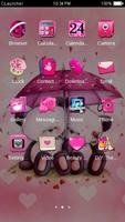 Pink Love C Launcher Themen Screenshot 1