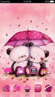 गुलाबी  प्यार  भालू दिल विषय स्क्रीनशॉट 3