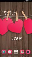 Poster Romantic Red Heart Love Theme