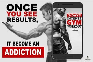 3 Days Intense Gym Workout & Fitness Meal Plan पोस्टर
