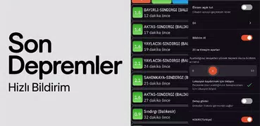 Son Depremler (Bildirimli)