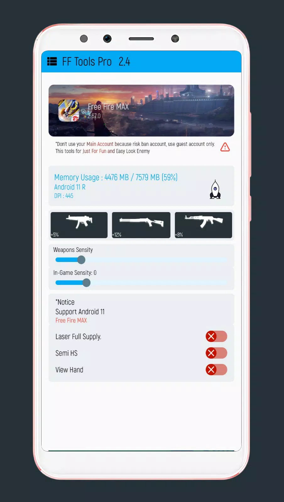 FT Tools - GFX Tool for FREE FIRE for Android - Download