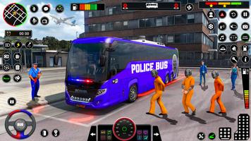 Jogos de ônibus da polícia 3d Cartaz