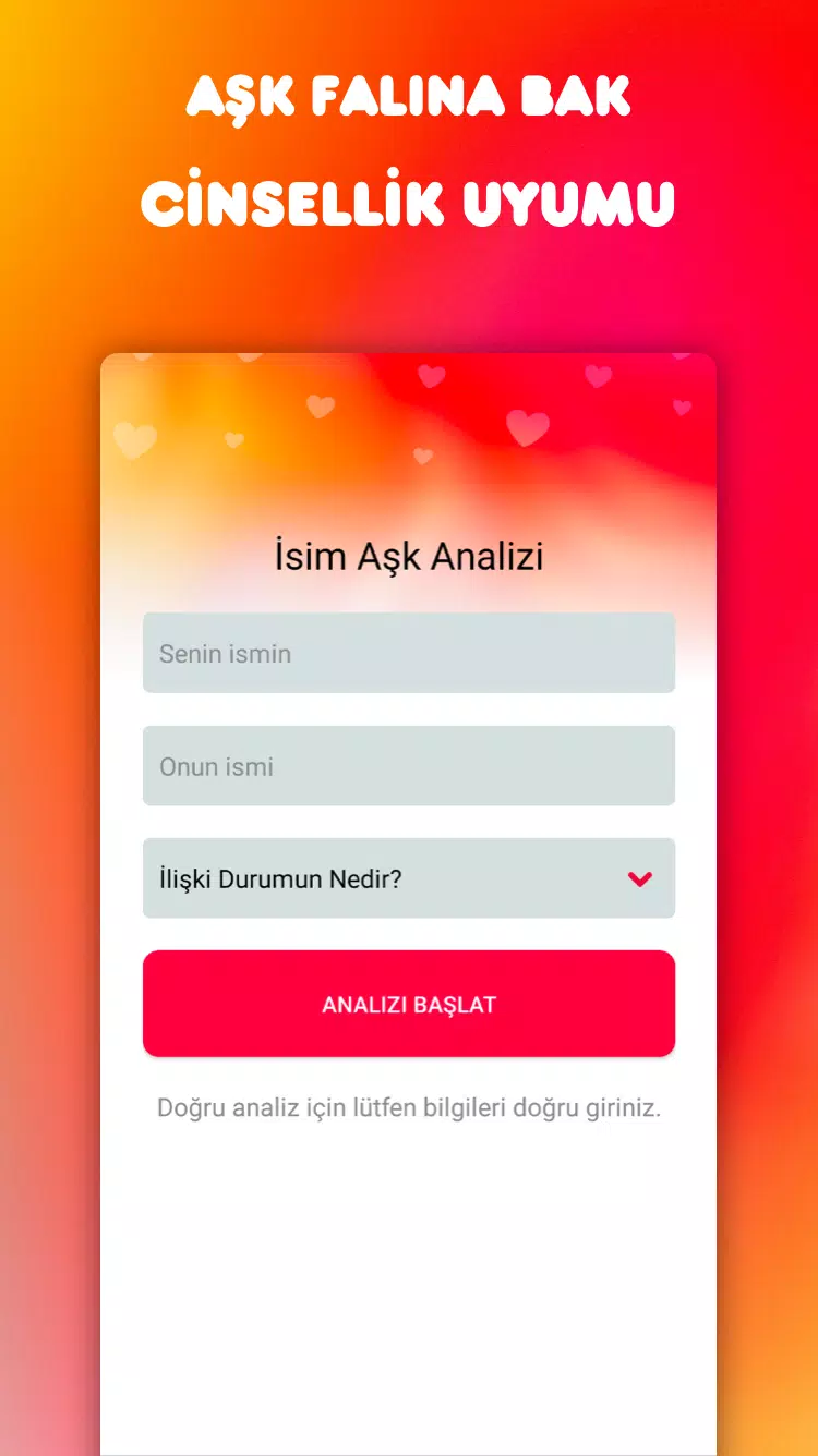 İsim Aşk Uyumu Analizi APK pour Android Télécharger