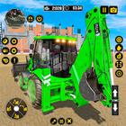 jogo de tractor escavadora ícone